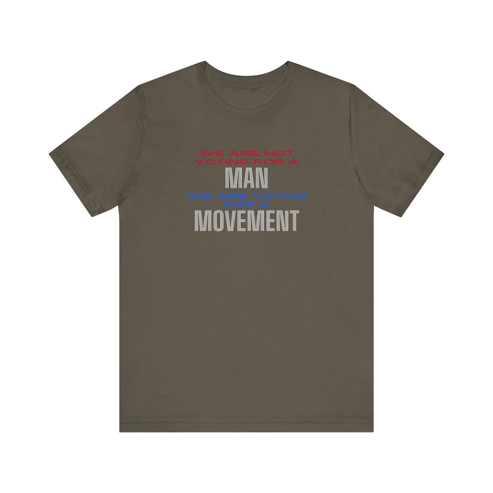 Vote for a Movement Unisex Tee, Political Voting Shirt, Men s and Women s Activist T-Shirt, Election 2024 Apparel, Voting Rights Tee M