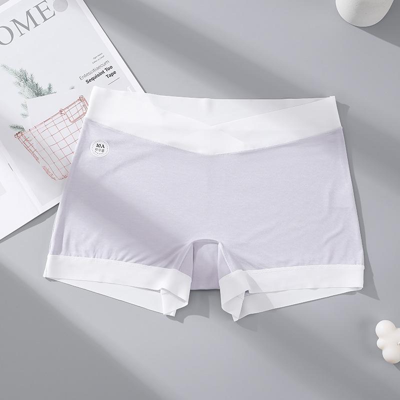 Plus Size Women's Pure Cotton Crotch 10A Anti-bacterial Non Scratch Maternity Flat Angle Safety Briefs