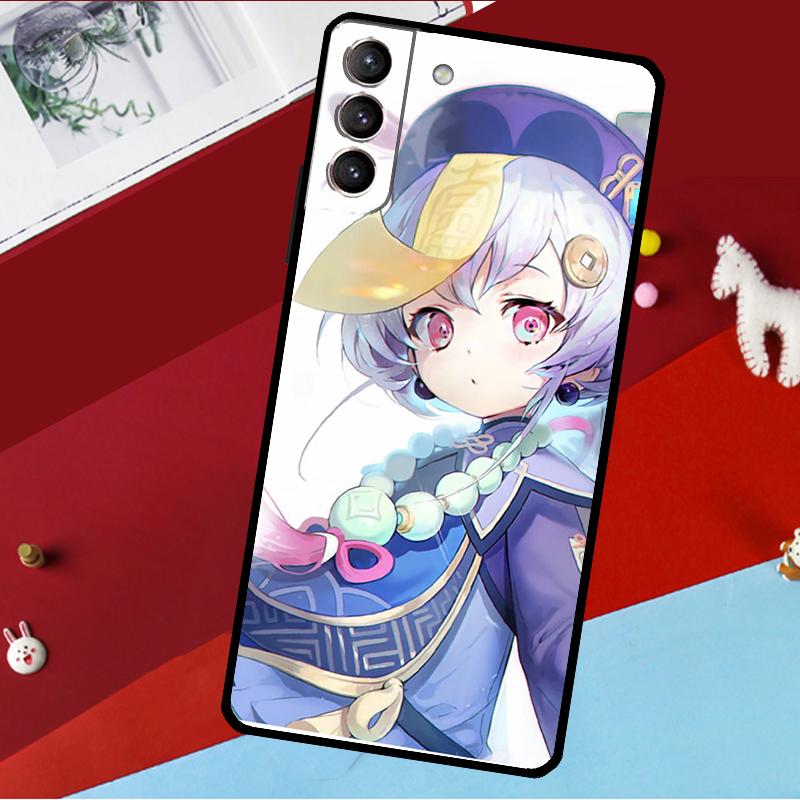 Genshin Impact Qiqi Funda For Samsung Galaxy S26 Ultra S24 S22 S23 S25 Plus S20 S21 FE S9 S10 S25 FE Phone Case