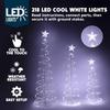 JOYFY 3 Pack Spiral Christmas Tree Light 218 LED Lighted Tree with Star Topper & Stakes for Christmas Decorations Xmas Eve Night