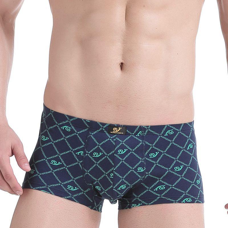 

Мужское нижнее белье с принтом с низкой посадкой, мужские дышащие шорты-боксеры из чистого хлопка, молодежные, больших размеров XL