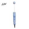 Customizable Beadable Pen DIY Pen, Rhinestone Faux Pearl Ballpoint Fancy Glitter Decorated for Crafting, Student Stationery Office Writing Tools