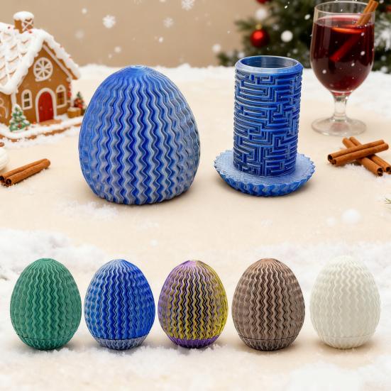 Eiförmige Labyrinth-Geschenkbox Stressabbau Pädagogisches 3D-gedrucktes Labyrinth-Ei mit Geheimfach Geld Bargeld Puzzlebox Geburtstage Ostergeschenk