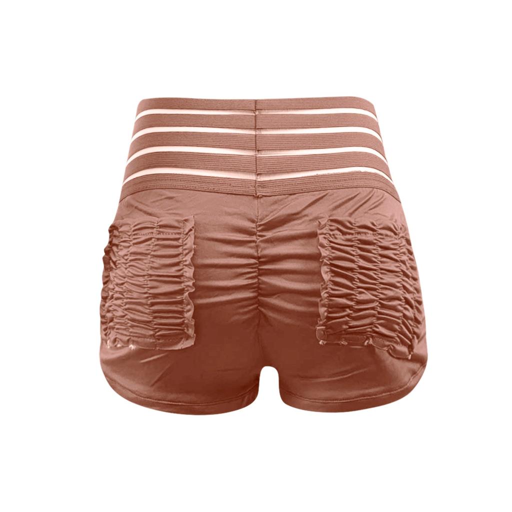 Fashion Women's Summer Hip Lift Beach Sports Leggings Shorts With Pockets