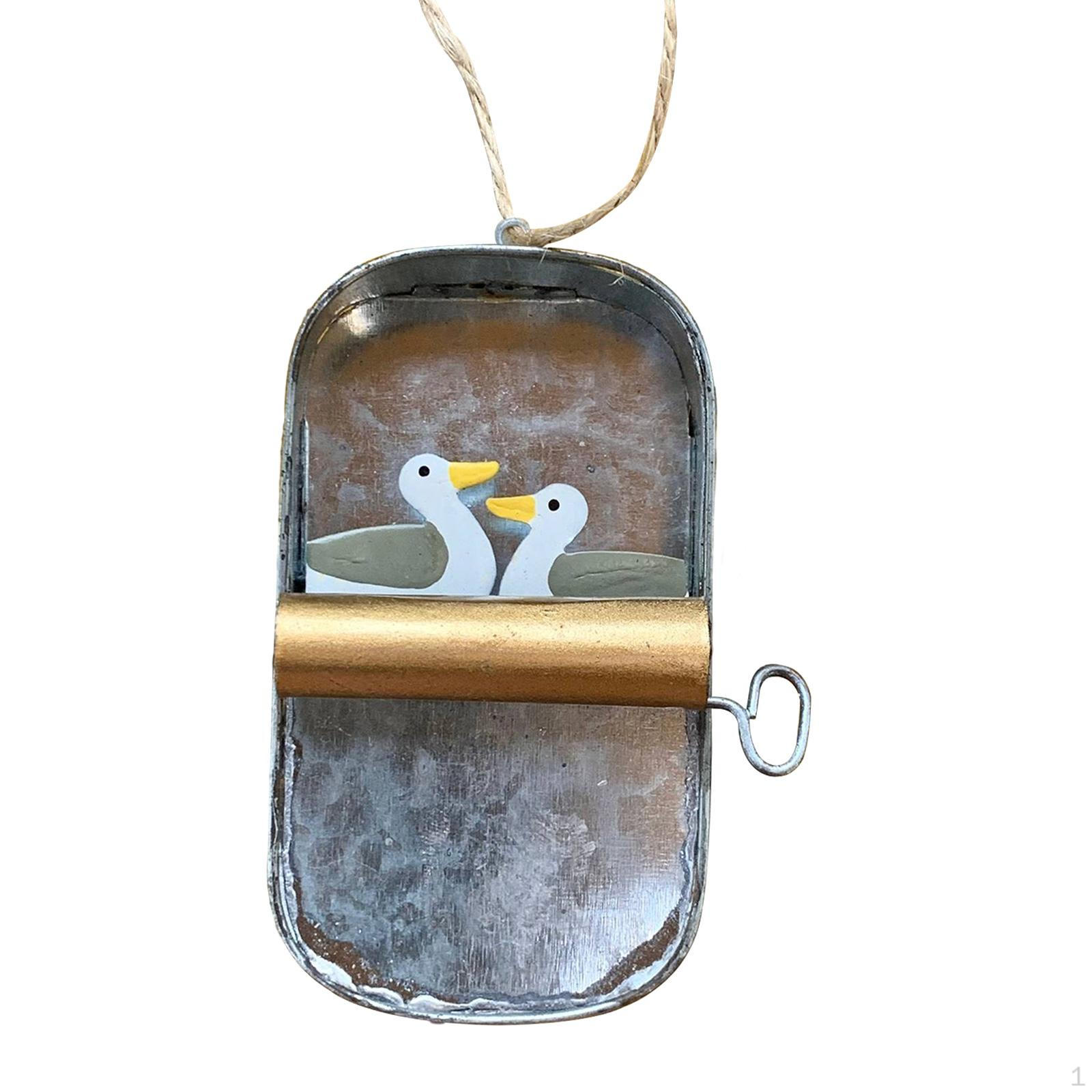 

Duck Ornament, Can Pendant, Cute Home Decor, Unique Funny Metal Tree Pendant Decoration