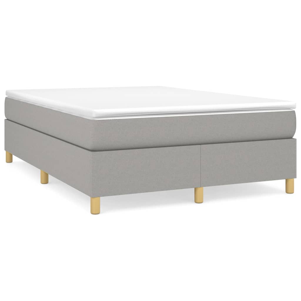 Vidaxl Kontinentalbett Mit Matratze, Hellgrau 140X200 Cm, Stoff
