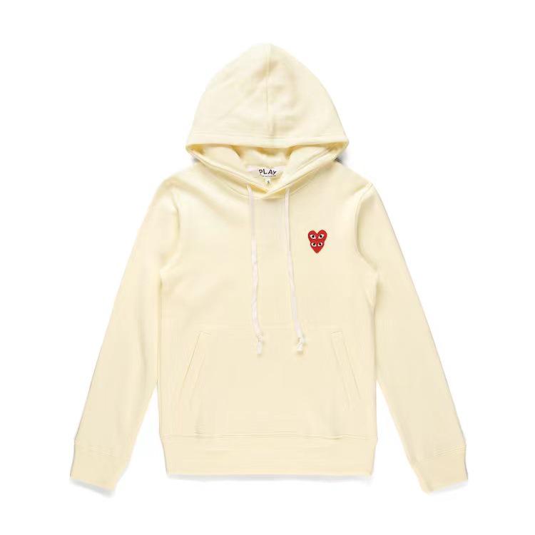 Chuan Jiu 2024 A/W Couple's Heart Hoodie Pullover with Stand Collar & Zipper