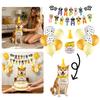 Pet Birthday Party Decoration Kit Includes Happy Birthday Banner with Dog Faces Paw Print Balloons Party Hat and Birthday Bib for Pets
