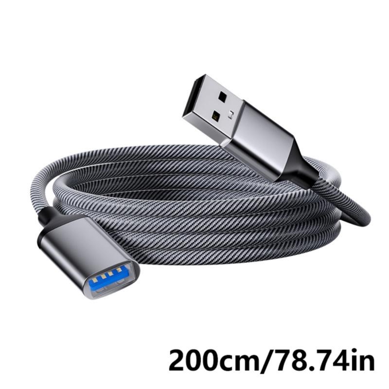 USB 2.0 Extension Cable Weaving Data Sync Wire Line Male/Female to Male Connectors Cord for Game Controller Mouse