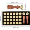 Patikil Alphabet Wax Seal Stamp Kit A-Z Brass Head Vintage Sealing Wax Stamp Gift Box