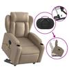 Electric Recliner with Lift Function Cappuccino Faux Leather