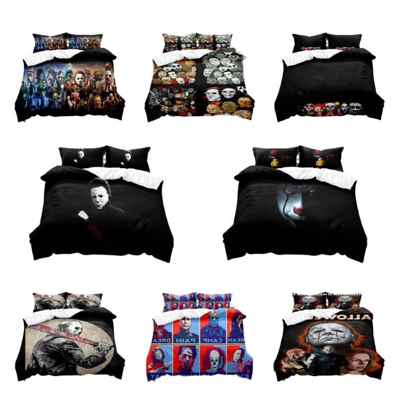 High-quality Bedding Set With Terrifying Character Prints Speed Sell Wish Export