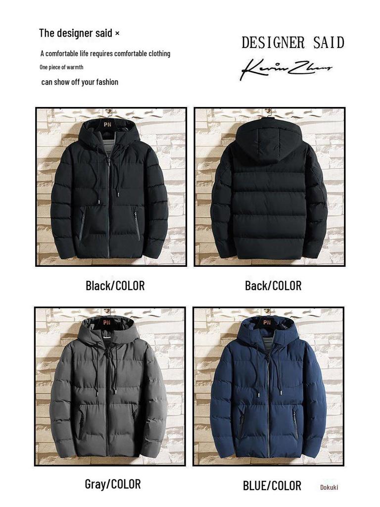 Men's Winter Stand Collar Cotton-Padded Jacket - 2021 Korean Style Trend, Thickened Down Coat.