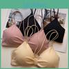 Breathable Summer Students For Underwear Soft Camisole For Women Wirefree Japanese Style Backless Bra