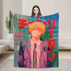 Chainsaw Man Reze Flannel Blanket  Soft Warm Throw for Bedroom Sofa Picnic Bedspread or Street Trend Cover