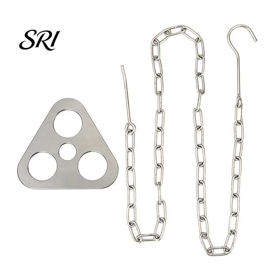 Campfire Tripod Plate Board with Chain, Turn Branches into Tripod, Stainless Corrosion-resistant Accessory Steel Support Plate, Portable Cooking A
