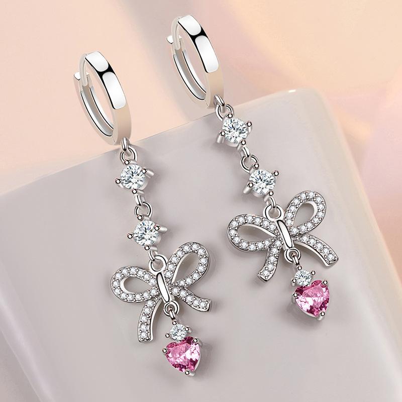 925 Sterling Silver Claws Stud Earrings with Crystal AAA CZ Stone Modern Design Fashion Versatile Accessories Women Jewelry