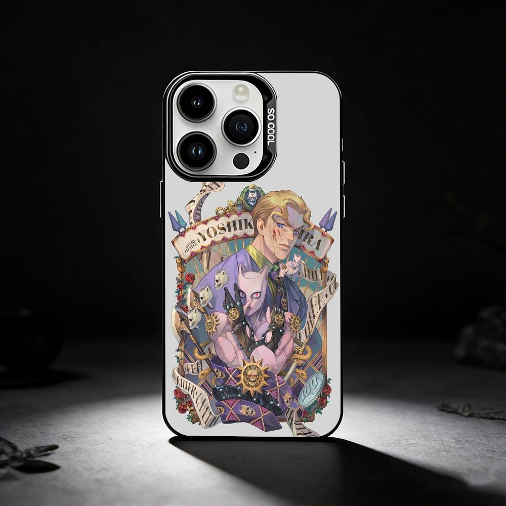

K-Kira Yoshikage Phone Case For iPhone 17,16,15,14,13,12,11 Plus,Pro Max,XS,Colored silver phone case iPhone12PRO