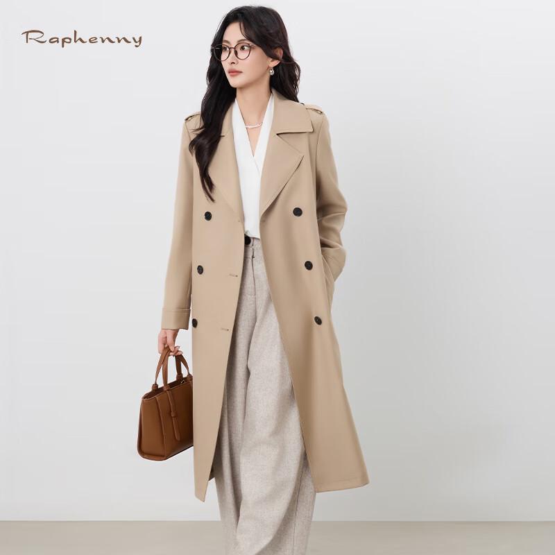 Женский двубортный тренч средней длины Raphenny OF391 M