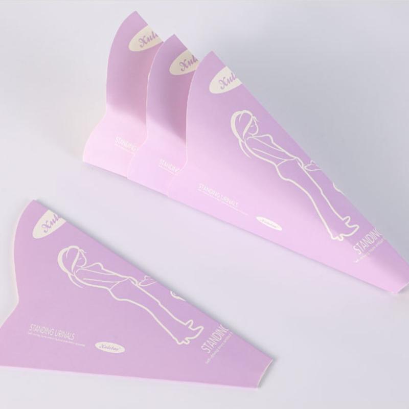 10 ks Ženský pisoárový trychtýř Pro těhotné Jednorázové zařízení pro ženské močení Cestování Kempování Venkovní Přenosný Stojící Čůrání Papírový kelímek