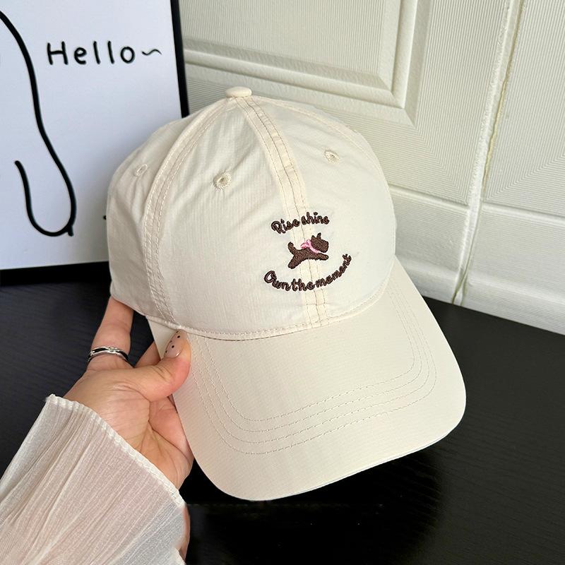 New quick-drying cute cartoon pattern embroidered baseball cap for men and women spring and summer soft top versatile face cap