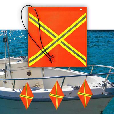Warnflagge Orange Zubehör 46cmx46cm Kajak Reflektierend für Fahrrad LKW Anhänger