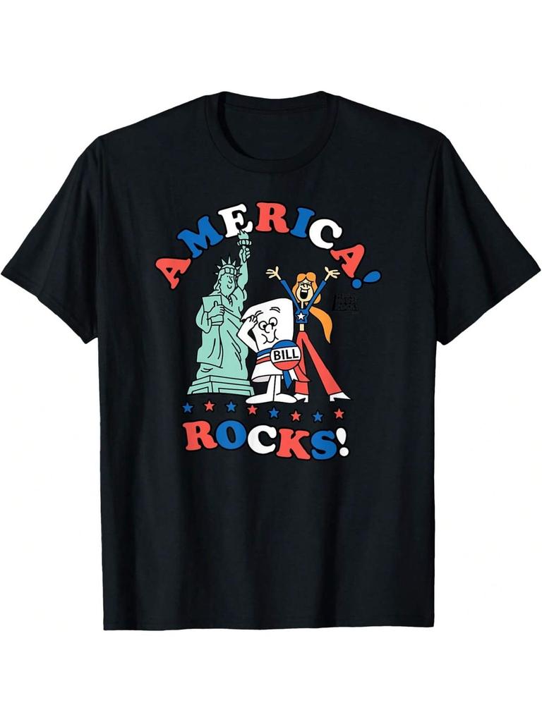 Amerika Rocks Vlag T-shirt