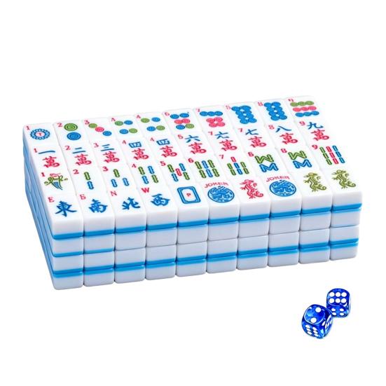166Pcs 30MM Mini American Mahjong Tiles with 2 Dice, 4 Layer Engraved Mahjong Tiles Set, Mah Jongg Tabletop Game Tiles for Travel, Family Night