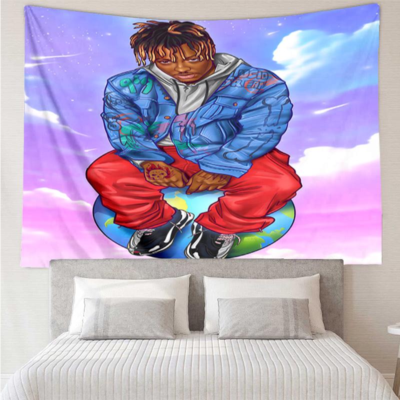 Juice WRLD Tapestry for Bedroom Aesthetic Classroom Tapestries Wall Hanging for Living Room Dorm Office,Ideal Creative Gift