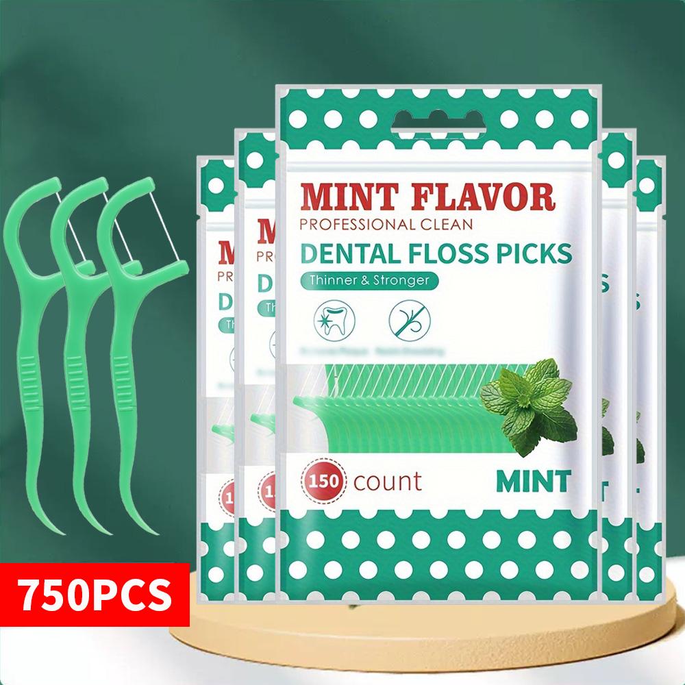 Mint Flavored Dental Floss Is a Tool for Cleaning Interdental Gaps, with 50/150/300/750PCS, and Is an Essential Tool for Cleanin
