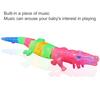 Portable Crocodile Toy Educational Musical Electric LED Luminous Animal Model Toy for Kids