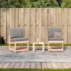 VidaXL Garden Lounge Set 3 Pcs, Patio Sofas, Furniture Set, Outdoor Backyard Terrace Furniture, Wood 832623