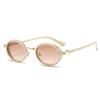 Metal Oval Men Sunglasses Fashion Brand Designer Clear Gradient Lens Eyewear Women Luxury Sun Glasses Shades Uv400