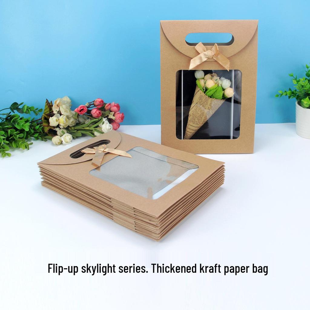 Pungă Cadou Bijuterii Ziua Îndrăgostiților cu Fereastră - Ambalaj Nuntă & Cutie pentru Bomboane