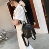 Simple Women's Backpack Casual Zipper Shoulder Bag Solid Color Travel Backpack