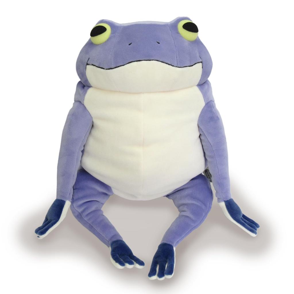 Shinada Global Mochikaeru L Purple Frog Plush Toy Soft Squishy Mochi Touch Cute Animal 22x25x25cm MOKR-0350PU