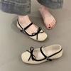 Petite augmentation de hauteur intérieure ballerines chaussures simples chaussures pour femmes 2025 printemps nouveau nœud rose daim chaussures Mary Jane