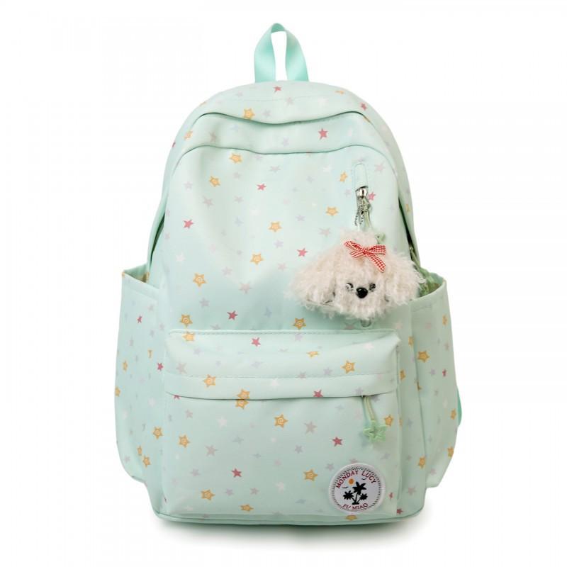 

New Style High-face Value Ins Small Fresh Wind Star Print Schoolbag Large Capacity Class Backpack Junior High School Students