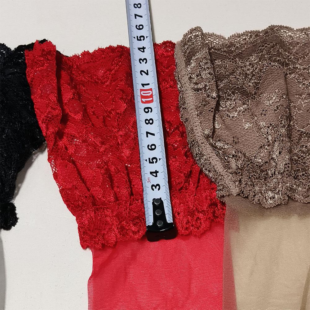 BEILEISI Silicone Anti-Slip Lace Trim Thigh-High Stockings 2132