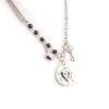 Les Trésors De Lily [J7778] - Designer-Halskette 'Love' schwarz-silber