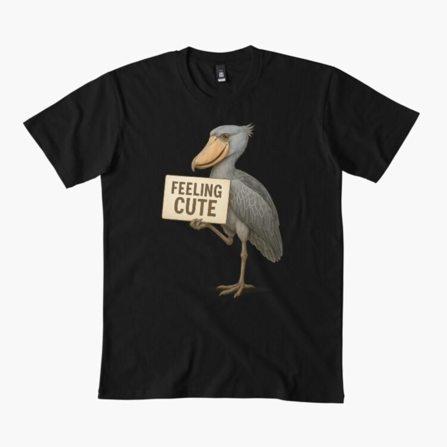 Funny Shoebill Stork Meme T-shirt For Men Women 100% Cotton T Shirts Short Sleeve Tops 1112-4