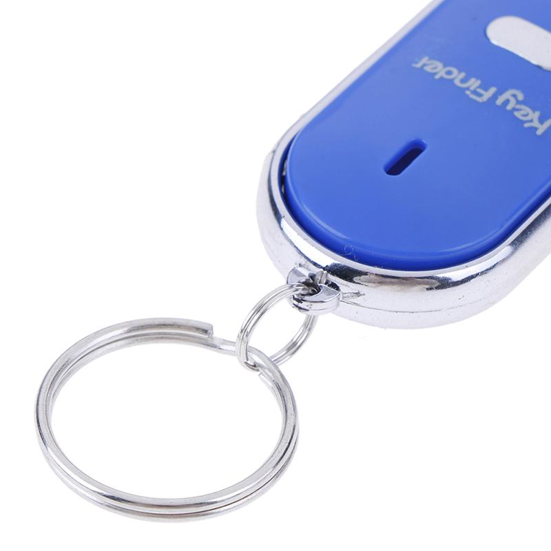 Blue Anti-Lost Key Finder Locator Keychain Whistle Beep Sound Alarm Led Light