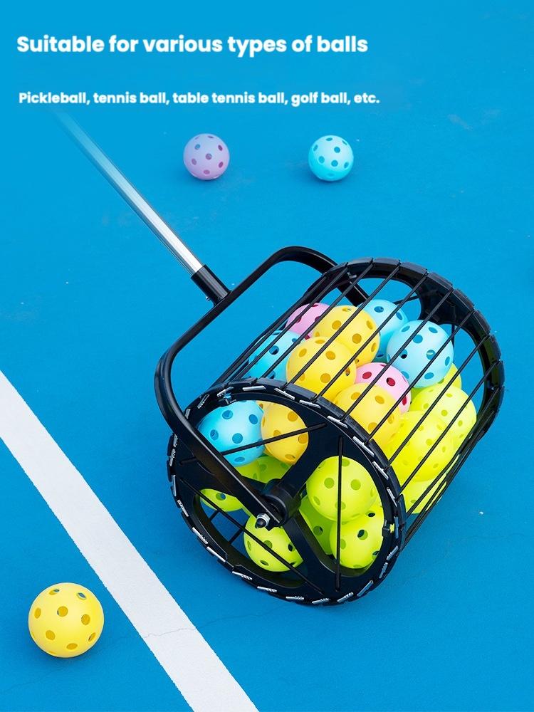 Stainless Steel Rolling Ball Picker for Table Tennis Automatic Multi-Ball Trainer Portable Telescopic 85-125cm белый