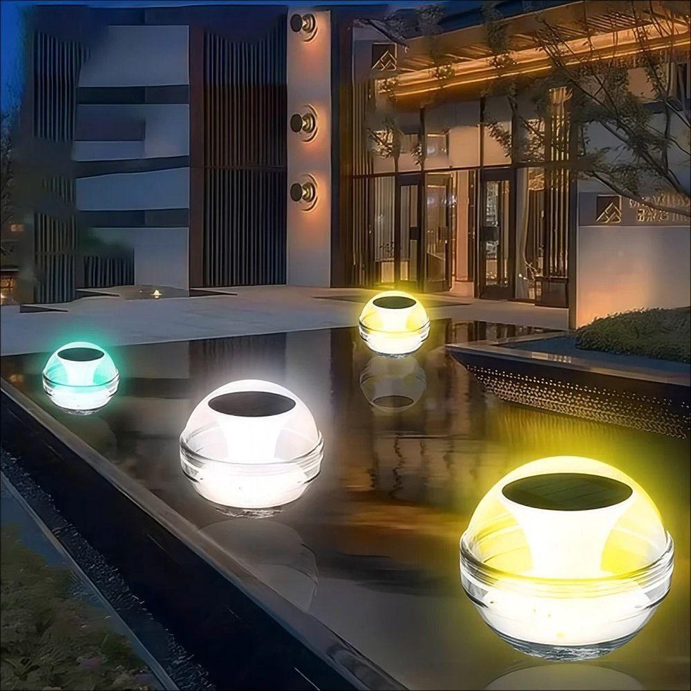 Solar Powered Floating Pool Lamp Three-Mode Outdoor Night Lights Swimming Pool