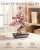 Robotime Rolife DIY Wooden Sakura Bonsai DIY Wooden 3D Puzzle Crafts Wooden Flower Gift for Mom Wife Friends