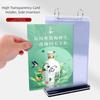 Clear PVC Poster Holder Sturdy Base Tabletop Loose-leaf Rack Menu Display Stand  Dining-table