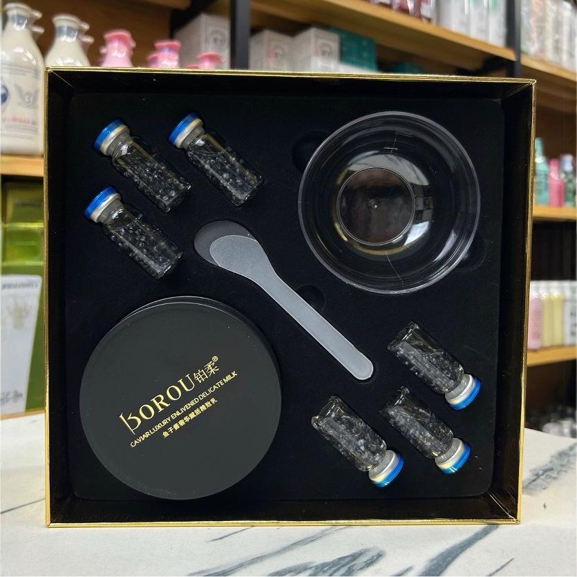 Platinum Soft Caviar Revitalizing Hair Mask Set - Luxury Deep Conditioning Treatment for Smooth, Healthy Hair. No