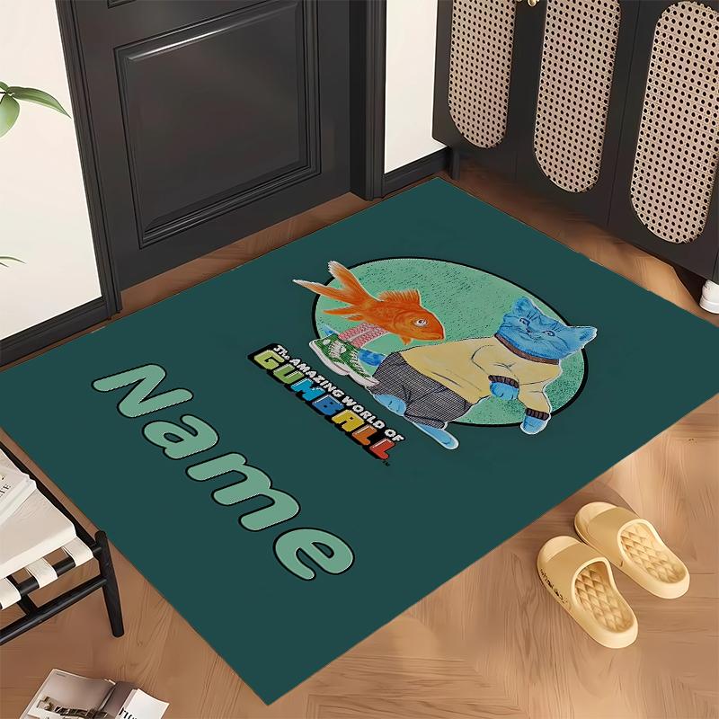 Gumball (1) Personalizovaný název Kancelářský koberec Stylová dekorace do obývacího pokoje, ložnice, kuchyně