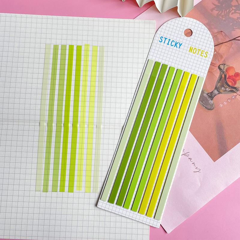 Fluorescent PET Waterproof Sticky Notes, Extra-Thin Long Tabs, 300 Pieces, Convenient Key Point Markers.