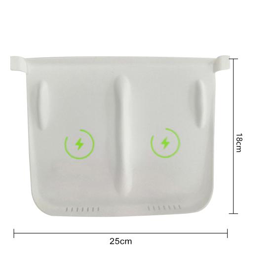 

Коврик для беспроводной зарядки центральной консоли, силиконовый, нескользящий, водонепроницаемый, светится в темноте, салон автомобиля белый